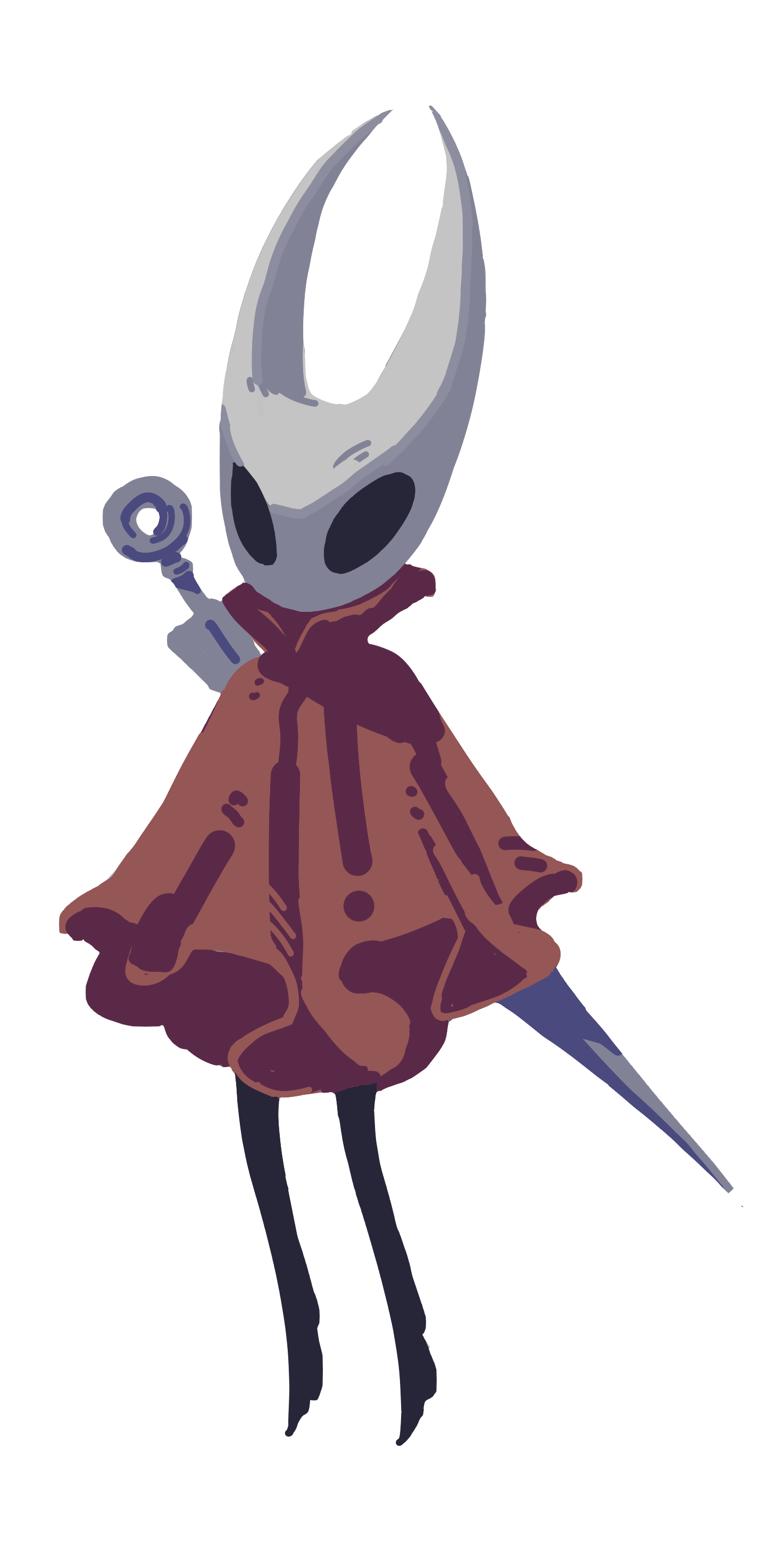 Illustration: Hornet Hollowknight - Silksong. I have only played the first game a bit, but watching others play this one is fun! I love the dark and moody atmosphere of the game paired with the adorable insect characters.